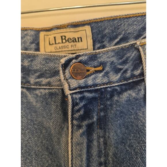 LL Bean Men's 36x30 Flannel Lined Denim Blue Jeans Classic Fit OJX04 cold Weathe - Picture 5 of 12
